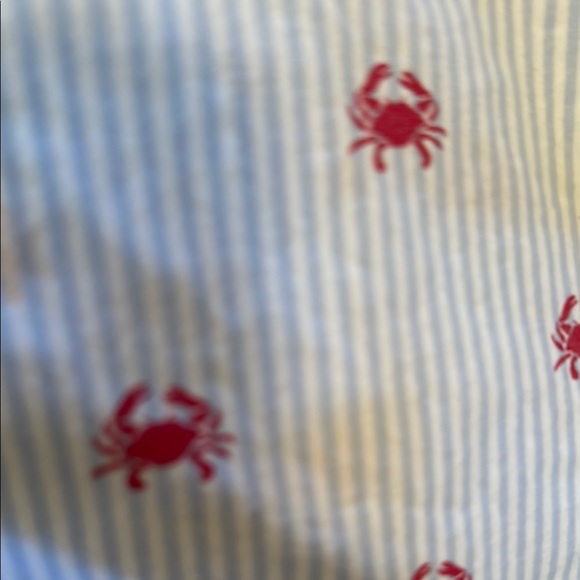 Striped Short Sleeve Shirt with Red Accents - Picture 4 of 4